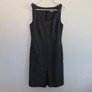 Ann Taylor Dark Gray Tweed Herringbone Dress 4